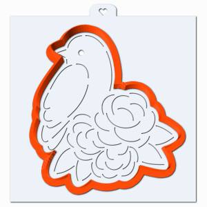 Птичка на розах