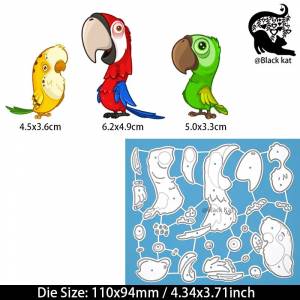 6 видов, трафареты для вырезания попугаев, милые птицы, животные, трафарет для скрапбукинга, декоративные карты