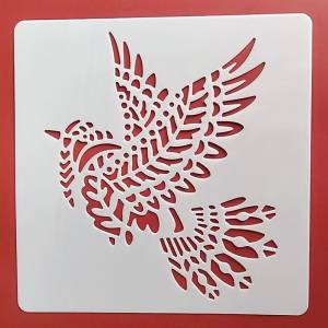 13*13 см птица шаблон DIY слойные трафареты картина планшетов декоративный шаблон