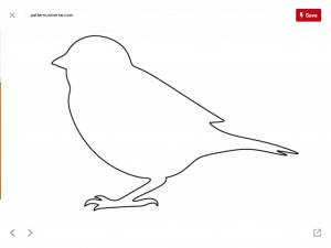 Трафарет воробей для детей