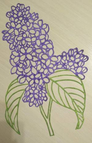 Вытанки веточка сирени в 2023 г