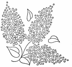 Трафареты ваза с сиренью