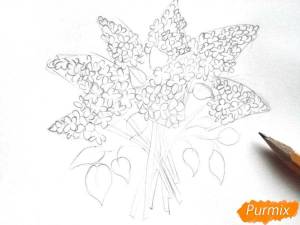 Трафареты ваза с сиренью