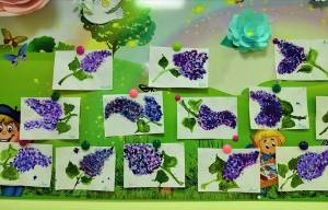 конспект нод по рисованию в средней группе ветка сирени