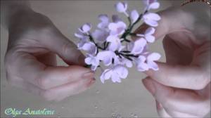 МК Соцветие Сирени из фоамирана укороченная версия
