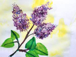 Сирень детский рисунок