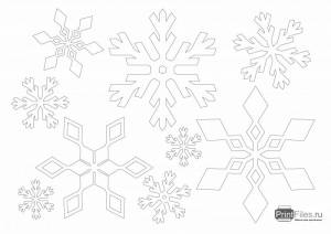 Снежинки на окна для вырезания