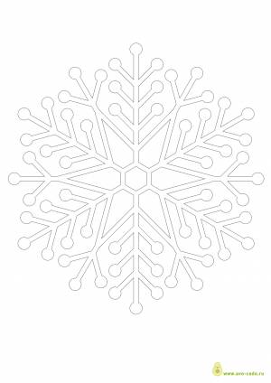 Трафареты снежинок для вырезания а4   и