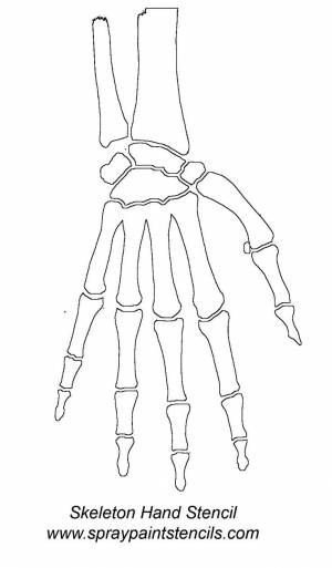 Скелет кощея трафарет