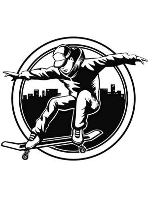 Трафареты Скейтбордиста