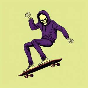 иллюстрация скейтбордист