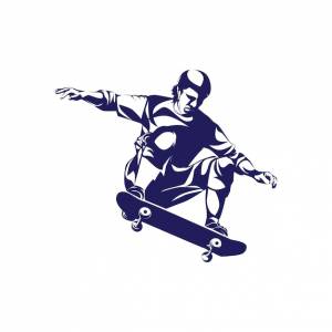 Дизайн логотипа скейтборда фигуриста
