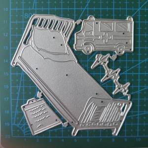 Вырубные штампы, милые трафареты скорой помощи, больницы, кровати, ремесло для скрапбукинга, штампы, штампы, тиснение, бумажная Подарочная открытка 97*97 мм