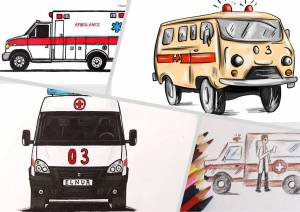 Как нарисовать скорую помощь