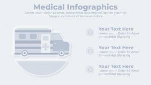 Шаблон слайда векторной медицинской инфографики скорой помощи