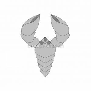 ШАБЛОН СКОРПИОН СЕРЫЙ БЕЗ ХВОСТА