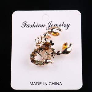 Блестящие хрустальные броши для шарфа, брошь со стразами, брошь в виде животного-скорпиона, булавка, честность