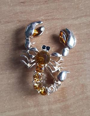 Блестящие хрустальные броши для шарфа, брошь со стразами, брошь в виде животного-скорпиона, булавка, честность