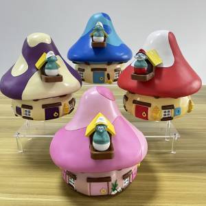 Smurfette Smurf Аниме фигурки синяя сестра Кукла мультфильм гриб модель игрушки дом Копилка коллекционные украшения детские подарки
