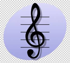 G Clef, Скрипичный ключ Синий фон, разное, музыкальные символы png