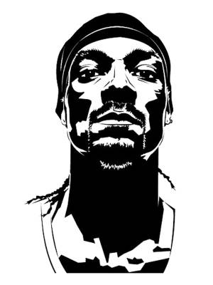 Трафареты Снуп Догг для вырезания из бумаги