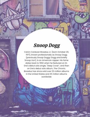 Snoop Dogg Biography