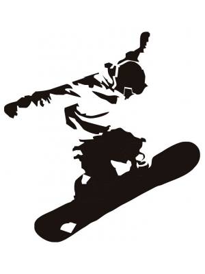 Трафареты Сноуборд для вырезания из бумаги