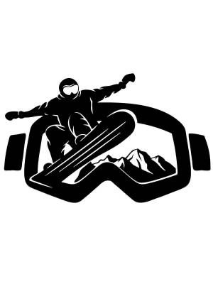 Трафареты Сноубордиста