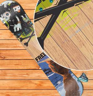 Виниловая наклейка на сноуборд Royllent 2021 Two People Free Ride Wrap