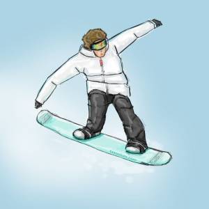 Сноубордист рисунок