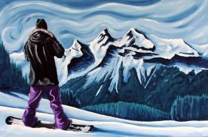 Сноубордист рисунок