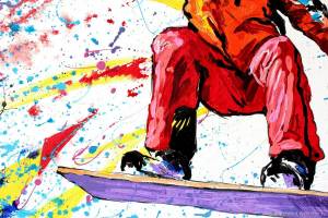 Сноубордист рисунок