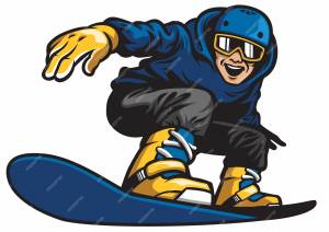 Сноубордист рисунок