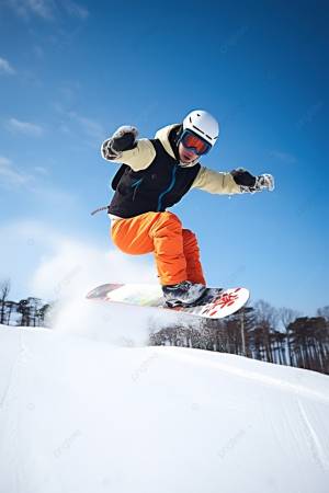 сноубордист катается по склону на сноуборде Фон Обои Изображение для й загрузки