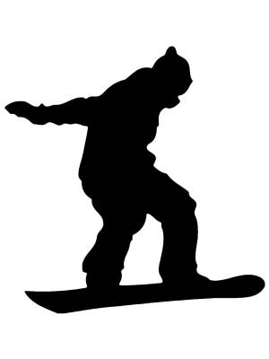 Трафареты Сноуборд для вырезания из бумаги