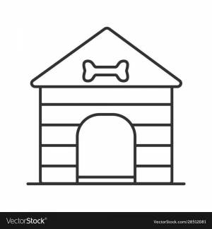 Раскраски Будка для собаки для детей