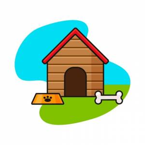 Собачья будка Royalty Free Stock SVG Vector and Clip Art