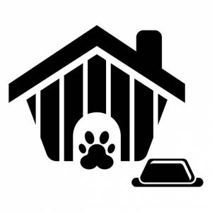 Дизайн векторной иллюстрации символа собачьей будки