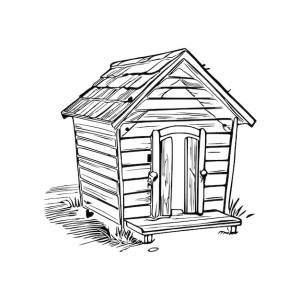 Книга раскраски собачьей будки собачья будка раскраски страницы черно-белый рисунок для раскраски векторных страниц