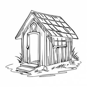 Книга раскраски собачьей будки собачья будка раскраски страницы черно-белый рисунок для раскраски векторных страниц