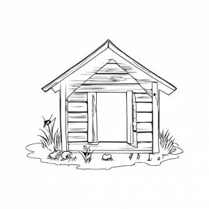 Книга раскраски собачьей будки собачья будка раскраски страницы черно-белый рисунок для раскраски векторных страниц