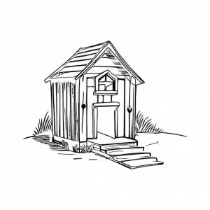 Книга раскраски собачьей будки собачья будка раскраски страницы черно-белый рисунок для раскраски векторных страниц