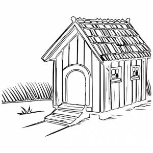Книга раскраски собачьей будки собачья будка раскраски страницы черно-белый рисунок для раскраски векторных страниц