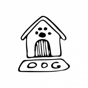 Рисованной каракули собачьей будки