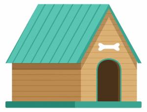 Икона собачьего домика деревянное здание собачьей будки