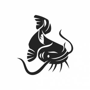 Шаблон логотипа сома изолированный значок бренда абстрактная векторная графика