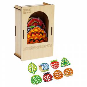 Трафарет ТРИ СОВЫ Природа, дерево, 8 деталей