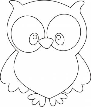 Рисунок совы для аппликации