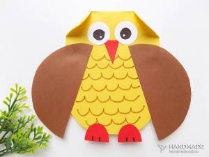 Сова из бумаги для детей