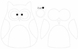Шаблон совы для аппликации